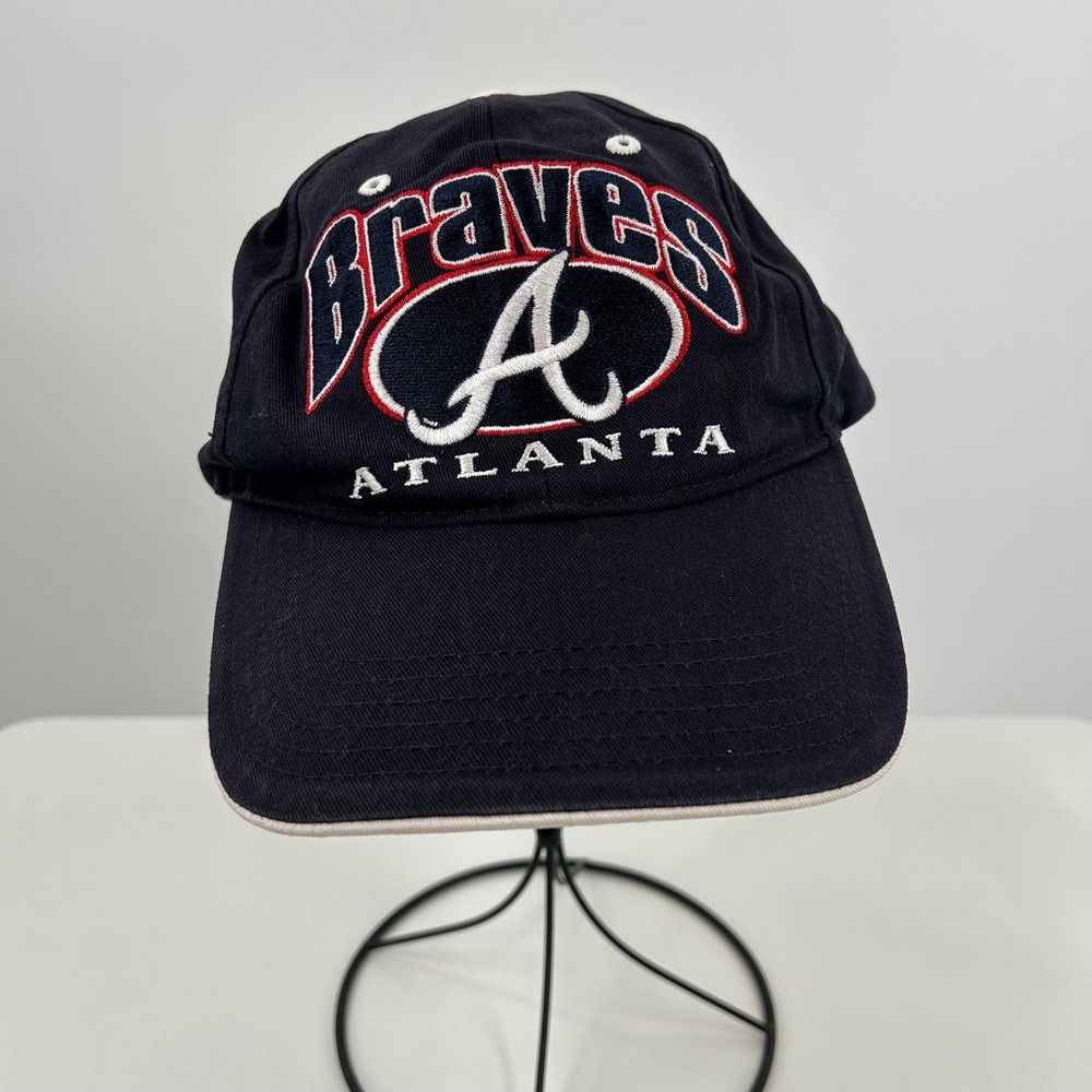 Atlanta Braves Strapback Hat Genuine Merchandise TEI‎ Navy MLB Baseball Cap OSFA